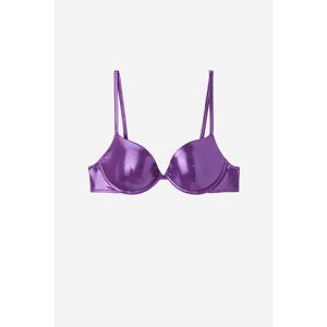 Calzedonia Push-up-Bikinioberteil mit leichter Wattierung Metallic Skin Frau Violett Größe 85B/80C/75D