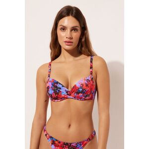 Calzedonia Push-up-Bikinioberteil mit starker Wattierung Blurred Flowers Frau Blumen Größe 80A/75B/70C