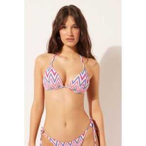 Calzedonia Triangel-Bikinioberteil mit abgestufter Wattierung Multicolor Chevron Frau Multifarben Größe 80B/75C/70D