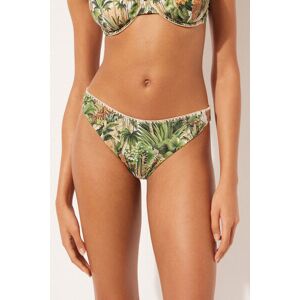 Calzedonia Bikinihose mit Dschungel-Print Savage Tropics Frau Grun Größe L