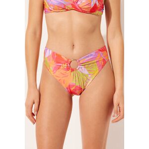 Calzedonia Bikinihose mit hohem Bund Tropical Pop Frau Multifarben Größe S