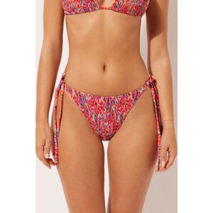 Calzedonia Bikinihose mit schmalen Bändchen Vibrant Paisley Frau Multifarben Größe S