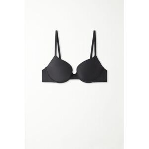 Tezenis Wattiertes Push-up-Bikinioberteil aus recycelter Mikrofaser Frau Schwarz Größe 75