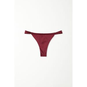 Tezenis Bordeauxfarbener Brazilian-Bikinislip zum Verschieben Shiny Frau Rot Größe M
