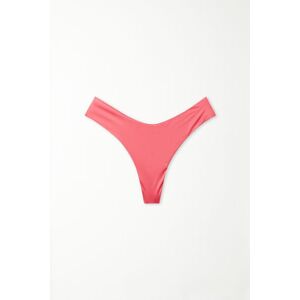 Tezenis Sommerlich rosafarbener Brazilian-Bikinislip mit hohem, abgerundetem Beinausschnitt Shiny Frau Rosa Größe M
