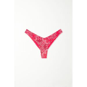 Tezenis Brazilian-Bikinislip mit hohem Beinausschnitt Bandana Rot Family Frau Rot Größe L