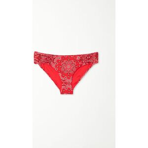 Tezenis Hoher Bikinislip mit Raffung Bandana Rot Family Frau Rot Größe XL