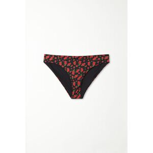 Tezenis Klassische Bikinislip Spicy Roses Frau Schwarz Größe XL