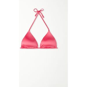 Tezenis Sommerlich rosafarbenes Triangel-Bikinioberteil mit herausnehmbaren Polstern Shiny Frau Rosa Größe 85