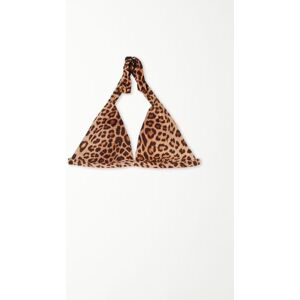 Tezenis Gepolstertes Triangel-Bikinioberteil Wild Leopard Frau Braun Größe 85