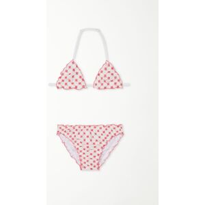 Tezenis Triangel-Bikinioberteil mit aufgestickten Blumen für Mädchen Mädchen Weiß Größe 12-13