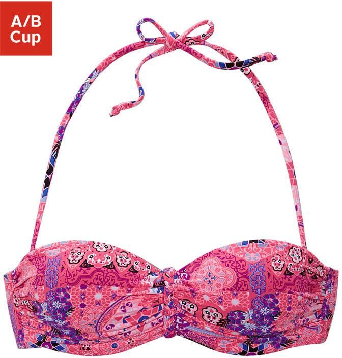 Buffalo Bandeau-Bikini-Top »Shari«, mit Paisleydruck rosa  32 34 36 38 40