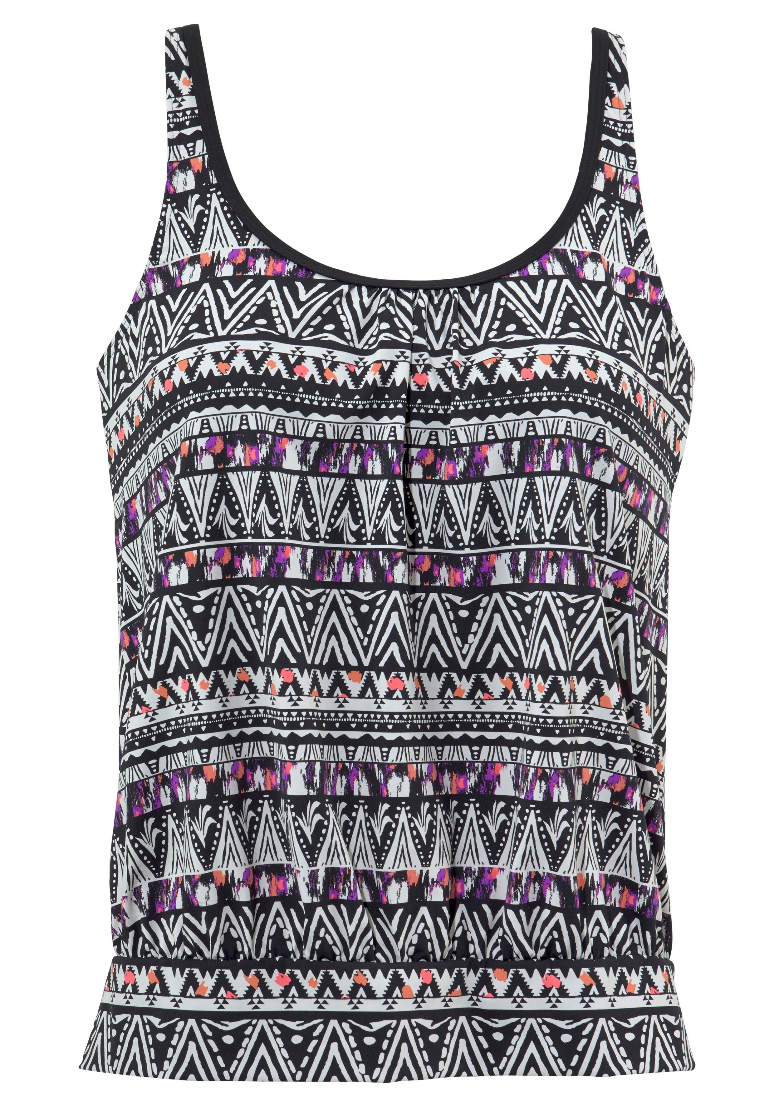 LASCANA Tankini-Top »Belize«, mit Ethnoprint bunt  36 38 40 42 44 46 48