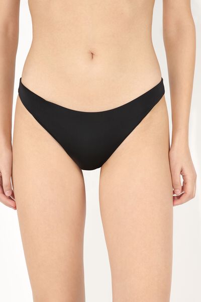 Tezenis Jednobarevné Bikiny, Brazilské kalhotky Žena Cerná Größe S