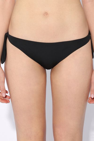 Tezenis Bikiny - Jednobarevné Klasické Kalhotky s Mašlemi Žena Cerná Größe M