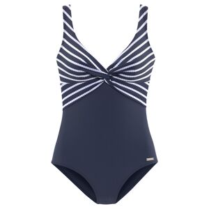 Lascana Badeanzug Damen Marine-Weiß Gr.40 Cup F