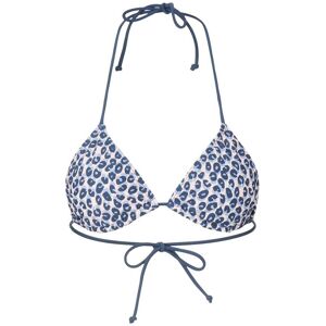 TOM TAILOR Damen Triangel Bikinitop mit Leo-Print, blau, Animalprint, Gr. 38