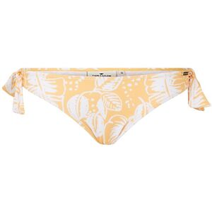 TOM TAILOR Damen Gemusterter Bikini Slip mit Bändern, gelb, Muster, Gr. 40