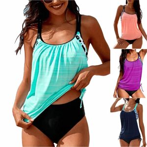 Queen Medusa Tankini-Badeanzüge Mit Leoparden-Panel Für Damen, T-Rücken-Oberteil Mit Shorts, Zweiteilige Badeanzüge, Badebekleidung