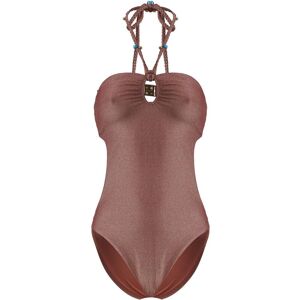 Wolford Badeanzug Damen bedruckt, cognac