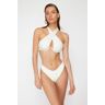 Trendyol Collection Ecrufarbenes Balconette-bikinioberteil Mit Umgekehrtem V-bügel Für Die Brautmode für Damen - 40