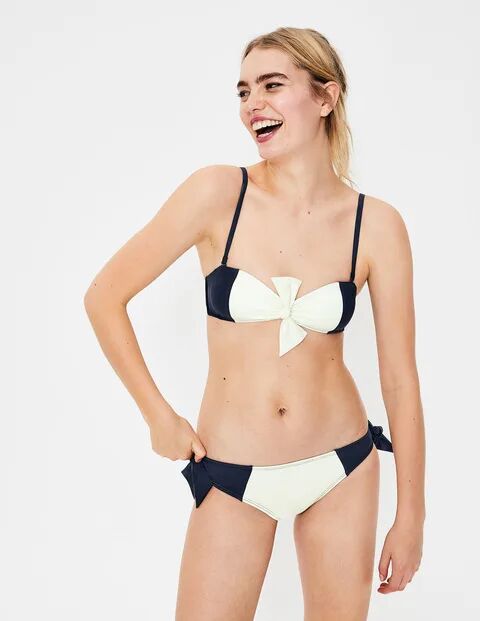 Boden Naturweiß/Tintenblau Capri Bikinihöschen Damen Boden, 42, Navy