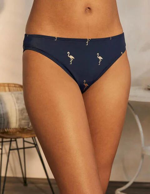 Boden Navy, Goldfolienflamingos Bikinihose Damen Boden, 40, Navy