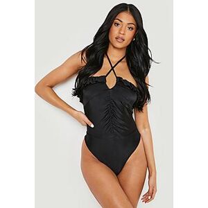 Tall Ruche Swimsuit  black 36 Female