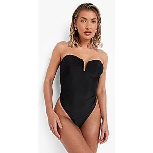 Bandeau Trim Detail Swimsuit  black 42 Female