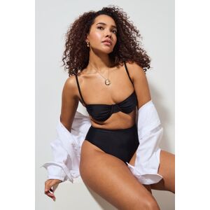 Gina Tricot - Ruched bikini bra - Bikini- Black - L - Female  Female Black
