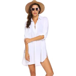 Ekouaer badedragt til kvinder Beach Cover Up skjorte Bikini Beachwear