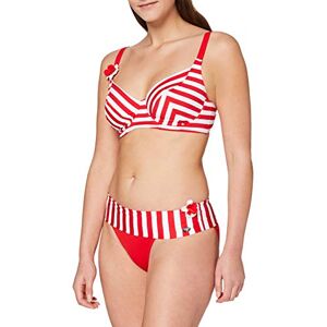 Haute Pression Women's Y8013 Striped Bikini , Red (rayé Rouge), UK 18 (Manufacturer size: 46D)