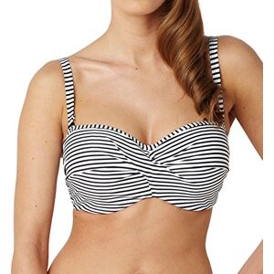 Panache Damen Anya Stripe Bikinioberteil, Mehrfarbig (Black/White), 65F (Herstellergröße: 30F)