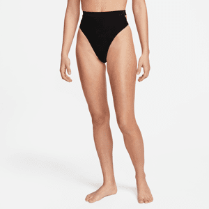 Nike Swim-bikiniunderdel med høj talje og udskæring til kvinder - sort sort XS