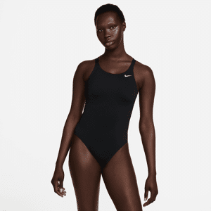 Nike Poly Solid Fastback-badedragt i ét stykke til kvinder - sort sort 40