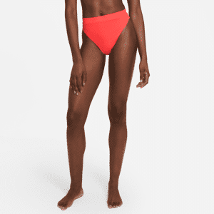 Nike Essential High-Waist bikiniunderdel til kvinder - rød rød L