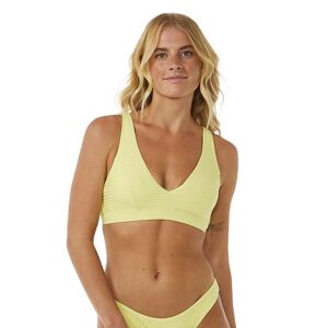 Rip Curl Women's Premium Surf D Cup Deep V Bikini Top Bright Yellow S, Bright Yellow