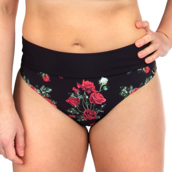 Panos Emporio Wild Roses Chara Folded Tai - Black pattern-2 * Kampagne *