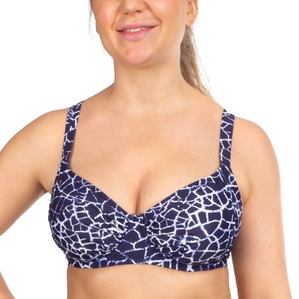Damella Sophia Navy Crackle Underwire Bikini Bra - Navy pattern * Kampagne *