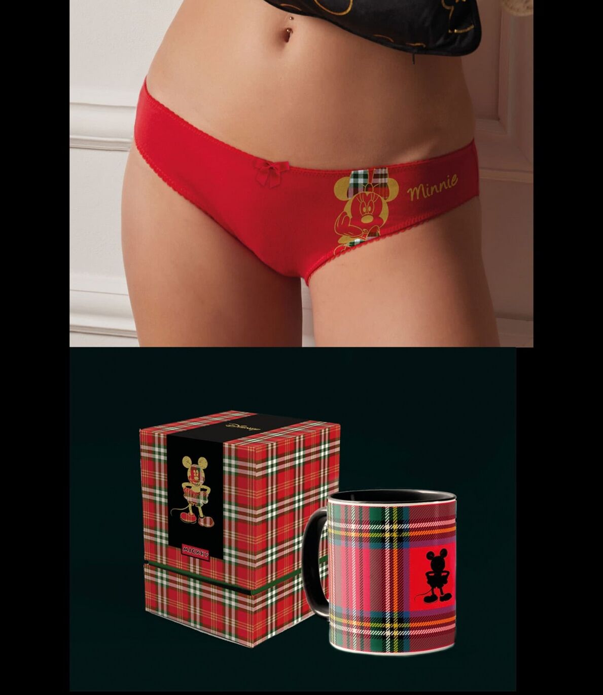 BRAGA Y TAZA REGALO MUJER DISNEY 41472 P/S Rojo