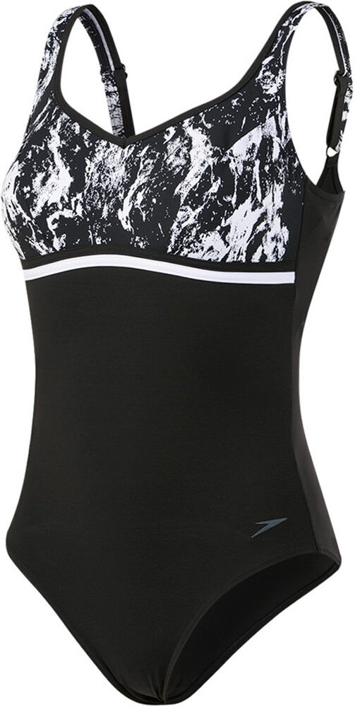 Speedo contourluxe printed 1 piece af bañador natación mujer Negro (48)