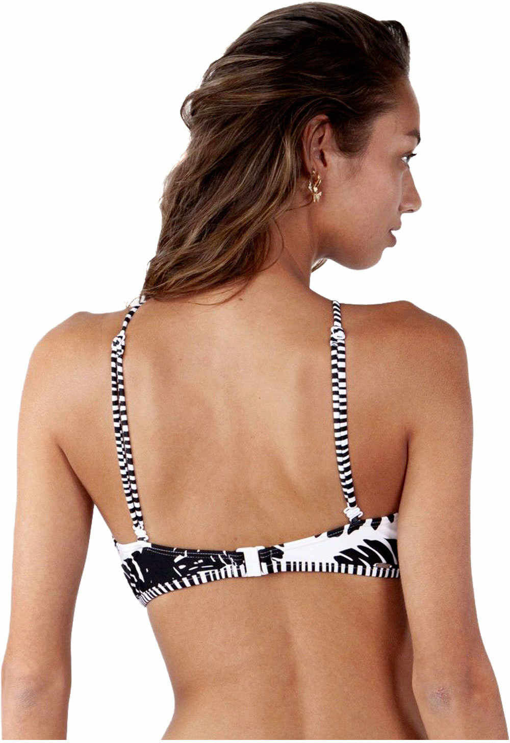 Barts banksia plunge cross parte de arriba bikini Negro (40)