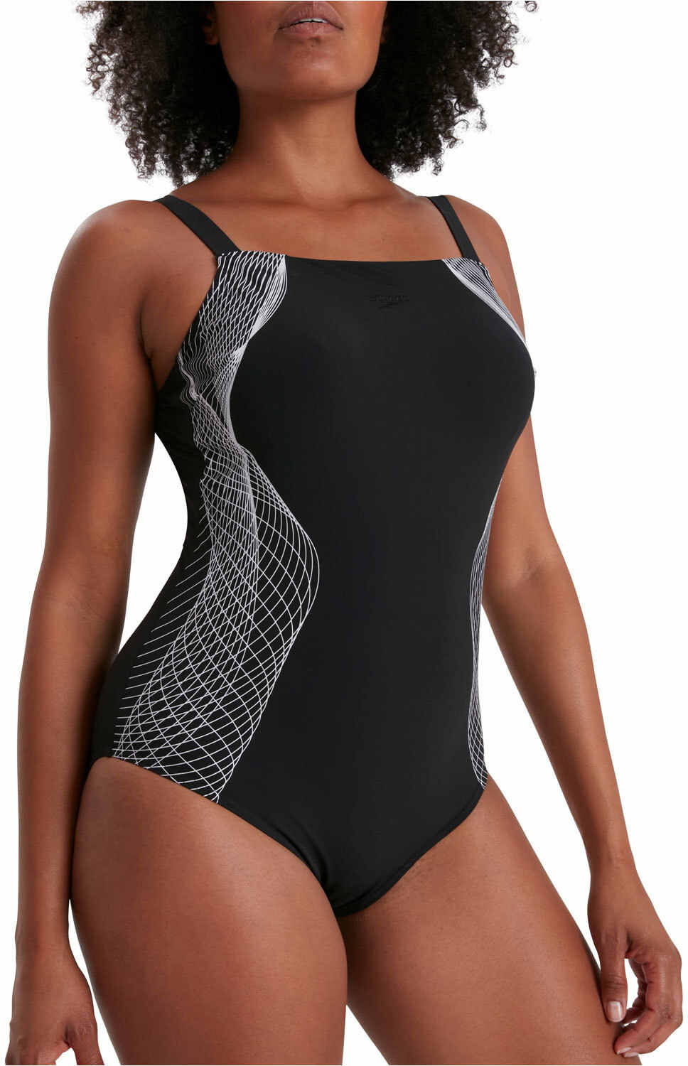 Speedo crystallux printed shaping 1pc bañador natación mujer Negro (32)