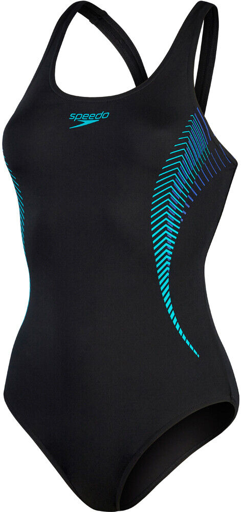 Speedo placement muscleback bañador natación mujer Negro (32)