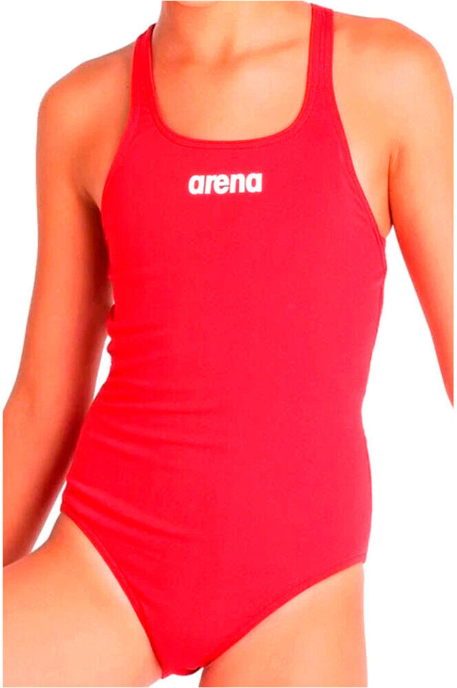 Arena team swimsuit swim pro solid bañador natación niña Rojo (12-3)