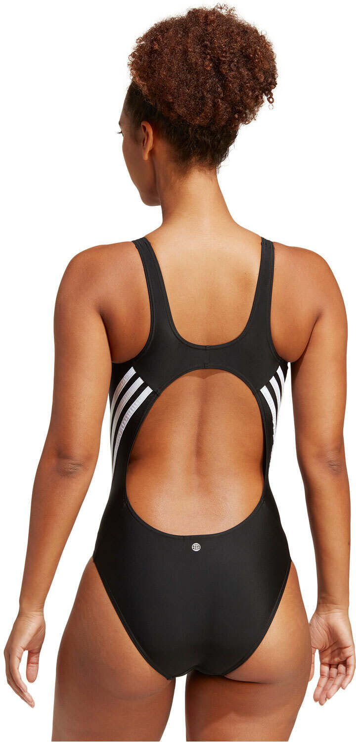 Adidas 3 bandas bañador natación mujer Negro (36)