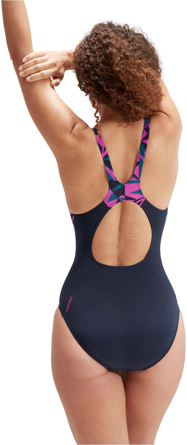 Speedo hyper boom splice muscleback bañador natación mujer Azul (34)