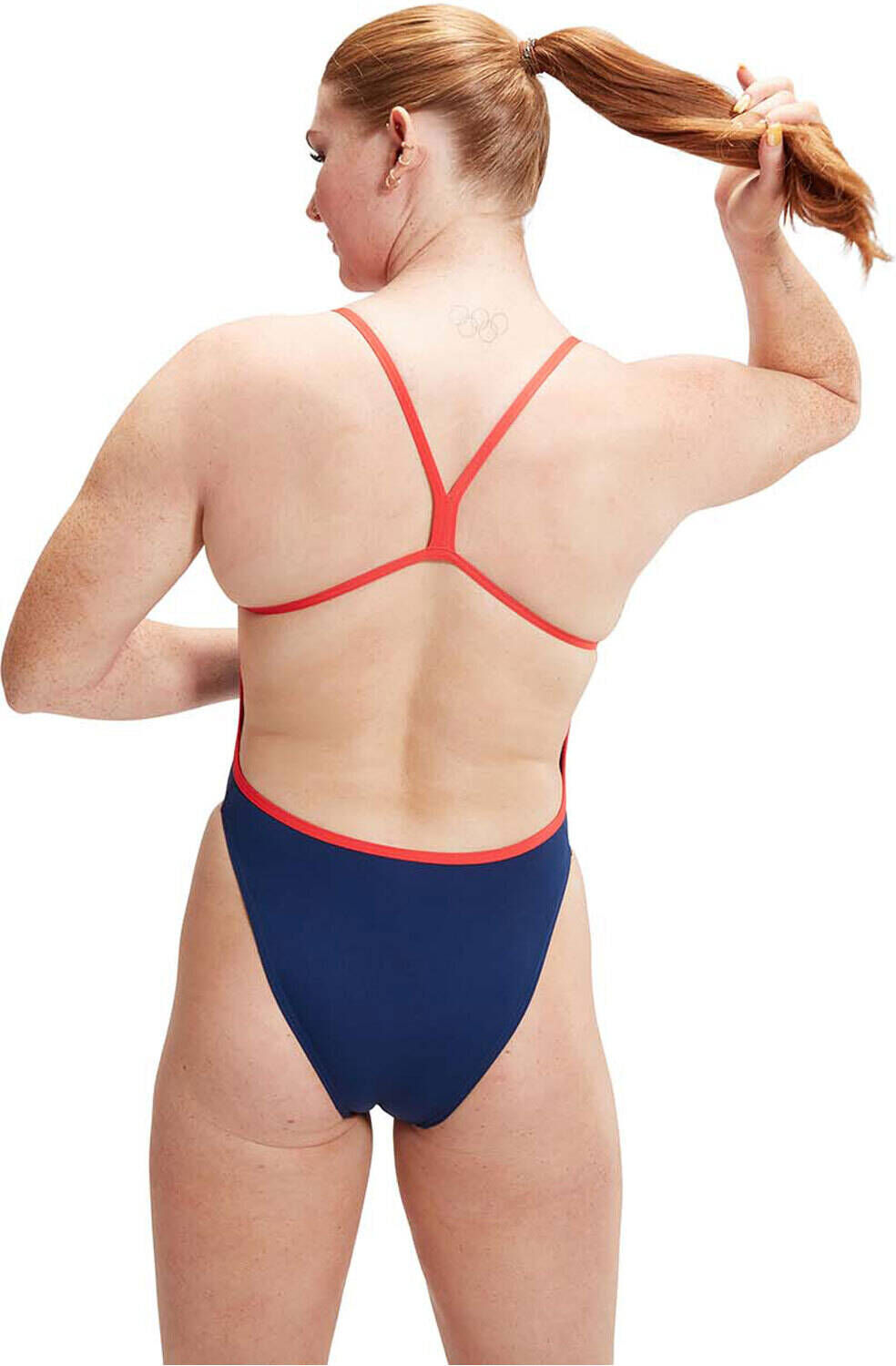 Speedo placement digital vback bañador natación mujer Azul (34)