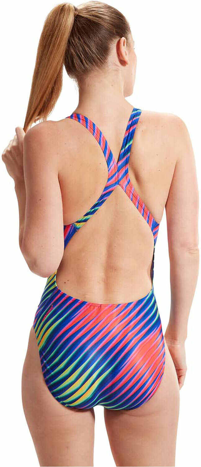 Speedo allover digital bañador natación mujer Azul (42)