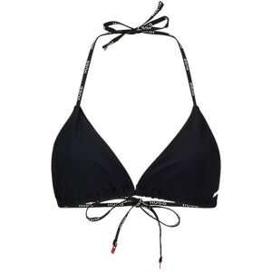 HUGO Branded-strap triangle bikini top with logo detail